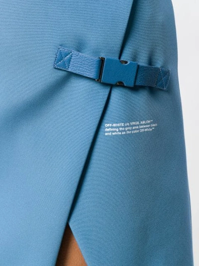 Shop Off-white Wrap-front Miniskirt - Blue