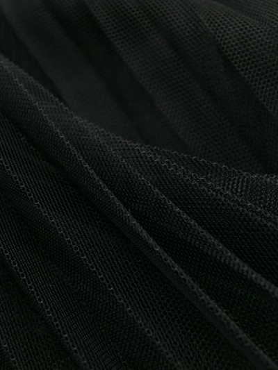 Alberta Ferretti Ruffled Trim Skirt In Black