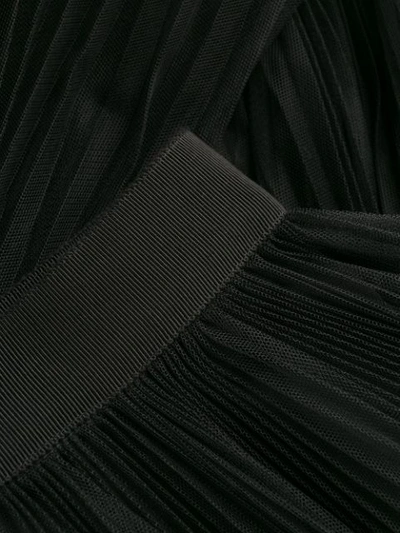 Alberta Ferretti Ruffled Trim Skirt In Black