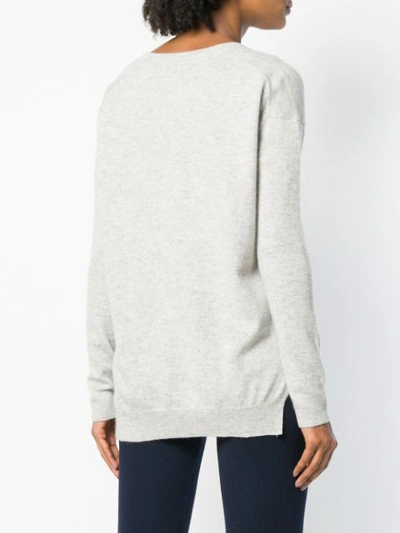 Shop Allude U-neck Sweater - Grey
