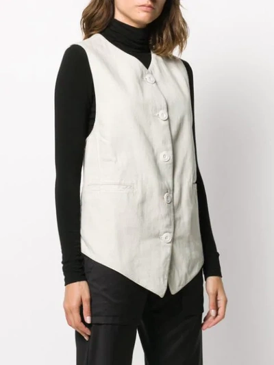 Shop Lemaire Button-up Waistcoat In Neutrals