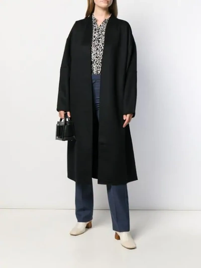 Shop Zimmermann Belted Midi Coat In Black