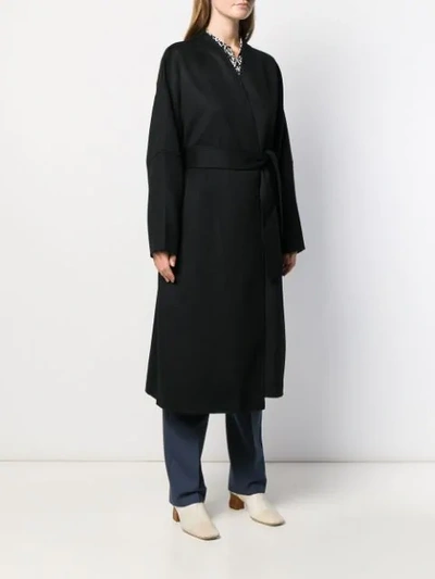Shop Zimmermann Belted Midi Coat In Black