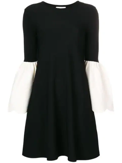 Shop Valentino Crew Neck Dress - Black