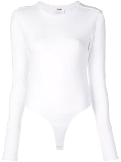 Shop Re/done Fitted T-shirt Body In White