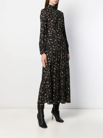 Shop Iro Floral Midi Dress In Black