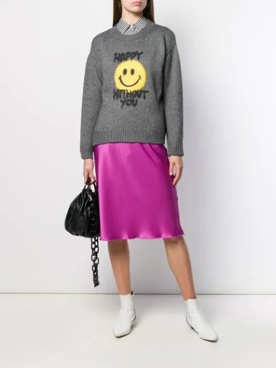 Shop Philosophy Di Lorenzo Serafini Happy Without You Jumper In Grey