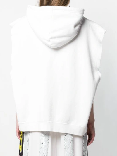 Shop Dsquared2 Mert & Marcus 1994 X  Sleeveless Slouch Hoodie In White