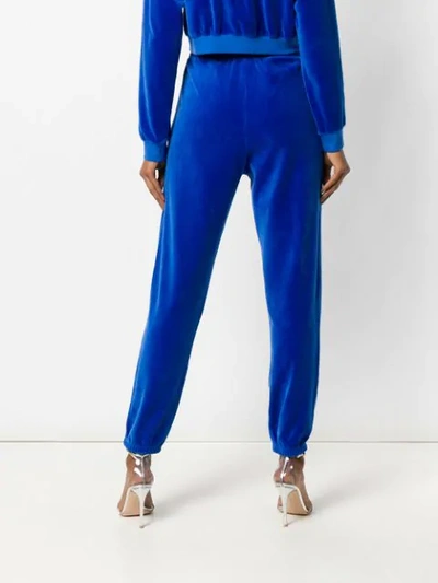Shop Juicy Couture Velvet Track Pants In Blue