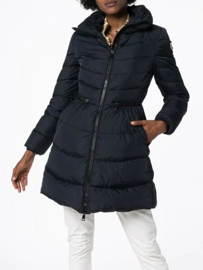 Shop Moncler Mirielon Quilted-down Coat In Blue