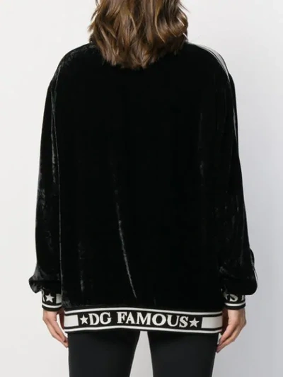 Shop Dolce & Gabbana Dg Star Trim Sweatshirt In Black