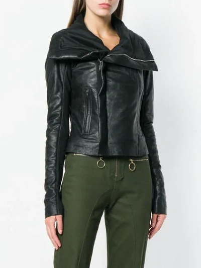 Shop Rick Owens Classic Biker Jacket - Black