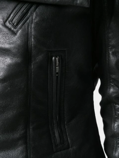 Shop Rick Owens Classic Biker Jacket - Black