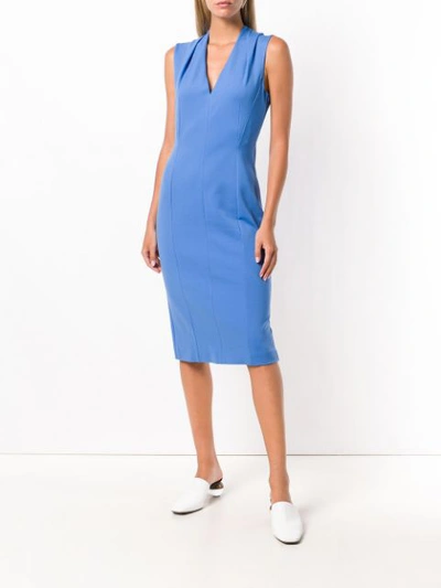 Shop Les Copains Sleeveless Dress In Blue