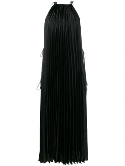 Shop Stella Mccartney Mildura Pleated Midi Dress In Black