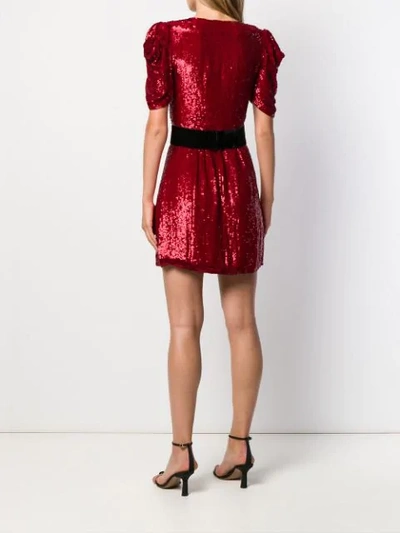 Shop P.a.r.o.s.h Sequin Mini Dress In Red