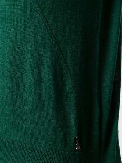 Shop Patrizia Pepe Logo Charm Pullover In Green