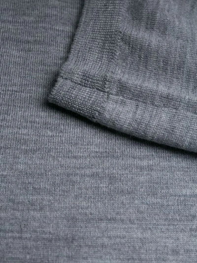Shop Aspesi Scoop-neck Fine Knit Jumper In Grey