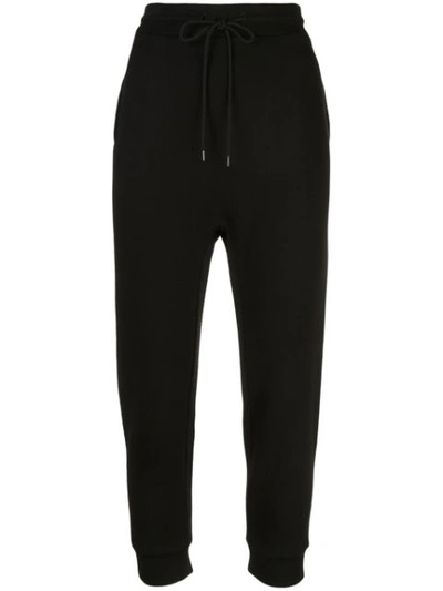 Shop R13 Cropped Track Pants In Black