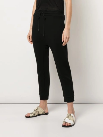 Shop R13 Cropped Track Pants In Black