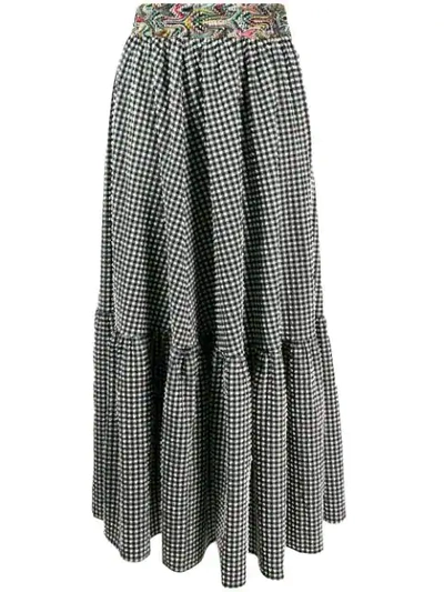 Shop Missoni Gingham Print Skirt In Black