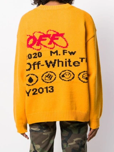 Shop Off-white Industrial Logo Jumper In Yellow