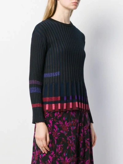 Shop Kenzo Ridged Knitted Top In Black