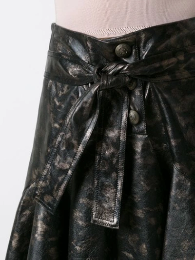 Shop Andrea Bogosian Palace Leather Skirt In Black