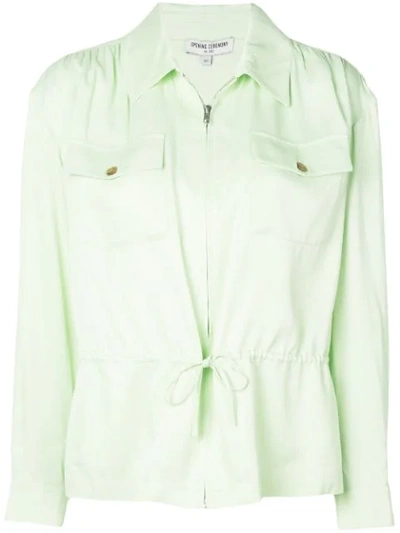 Shop Opening Ceremony Fitted Shirt Jacket In Green