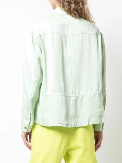 Shop Opening Ceremony Fitted Shirt Jacket In Green