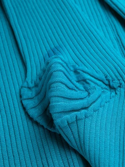 Shop Circus Hotel Turtleneck Ribbed Knit Jumper In Blue