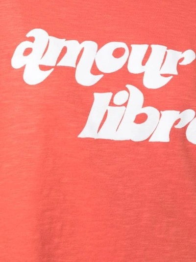Shop Cinq À Sept Amour Libre Print T-shirt In Orange
