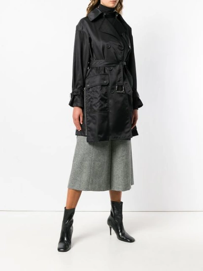 Shop Barbara Bui Double Breasted Trench Coat In Black