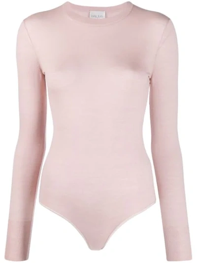 Shop Forte Forte Fine-knit Bodysuit In Pink