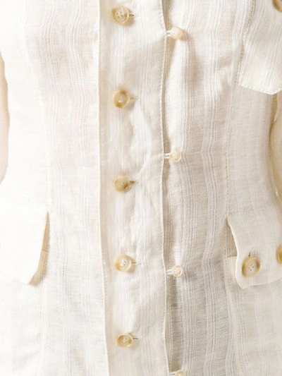 Shop Jacquemus La Chemise Roman Shirt In Off White