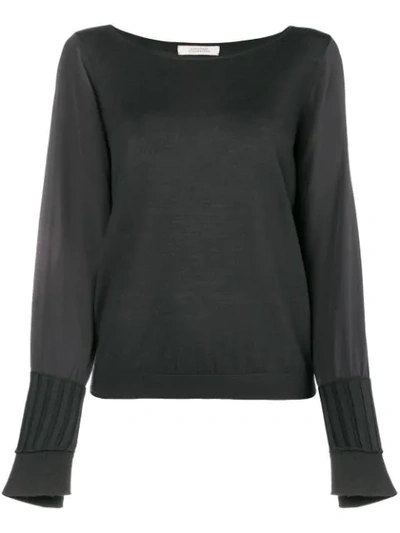 Shop Dorothee Schumacher Ribbed Cuff Sweater - Grey