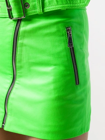 Shop Manokhi Belted Mini Skirt In Green