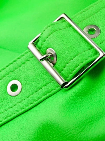 Shop Manokhi Belted Mini Skirt In Green