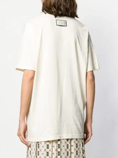 Shop Gucci The Face Print T-shirt In Neutrals