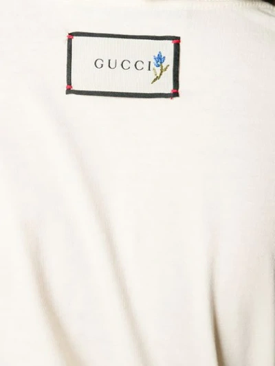 Shop Gucci The Face Print T-shirt In Neutrals