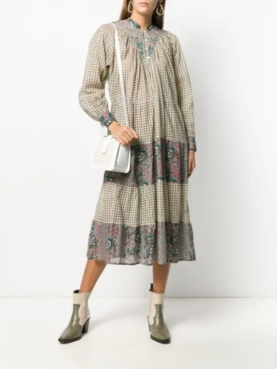 Shop Antik Batik Floral Tiered Dress In Neutrals