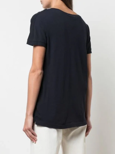 Shop Alex Mill V-neck T-shirt In Blue