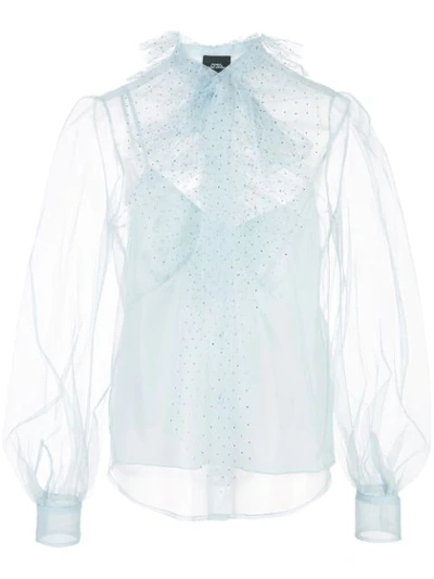 Shop Marc Jacobs Schluppenbluse Mit Sheer-effekt In Light Blue