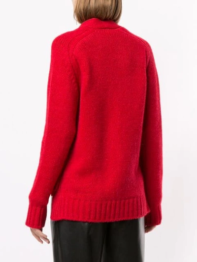 Shop N°21 Side Button Cardigan In Red