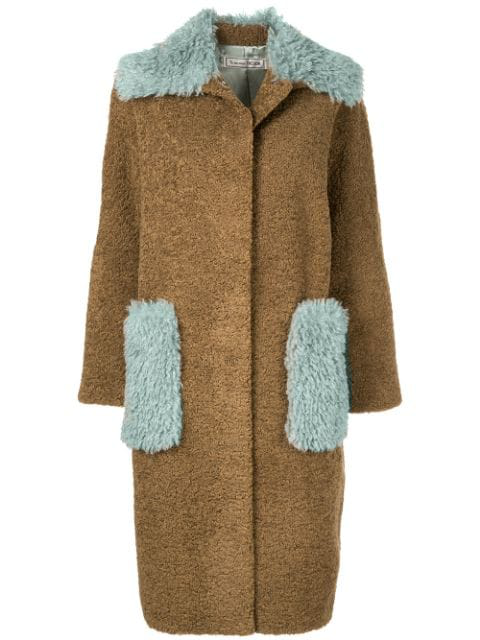 Tu Es Mon Tresor Phoenix Mantel Aus Faux Fur In Camel Modesens