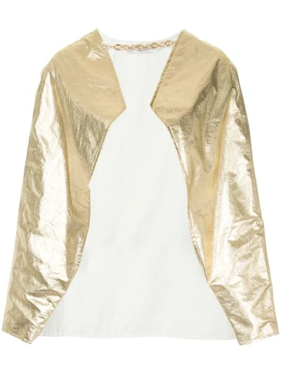 Shop Pose Arazzi Oversized Jacket In Gold