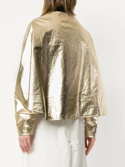 Shop Pose Arazzi Oversized Jacket In Gold