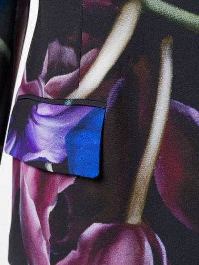 Shop Roberto Cavalli Marchito Print Blazer In Blue