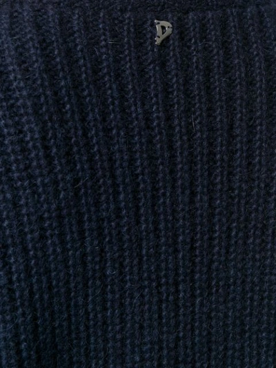 Shop Dondup Frayed Hem Oversized Sweater - Blue