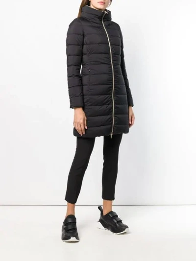 Shop Herno Padded Midi Jacket - Black